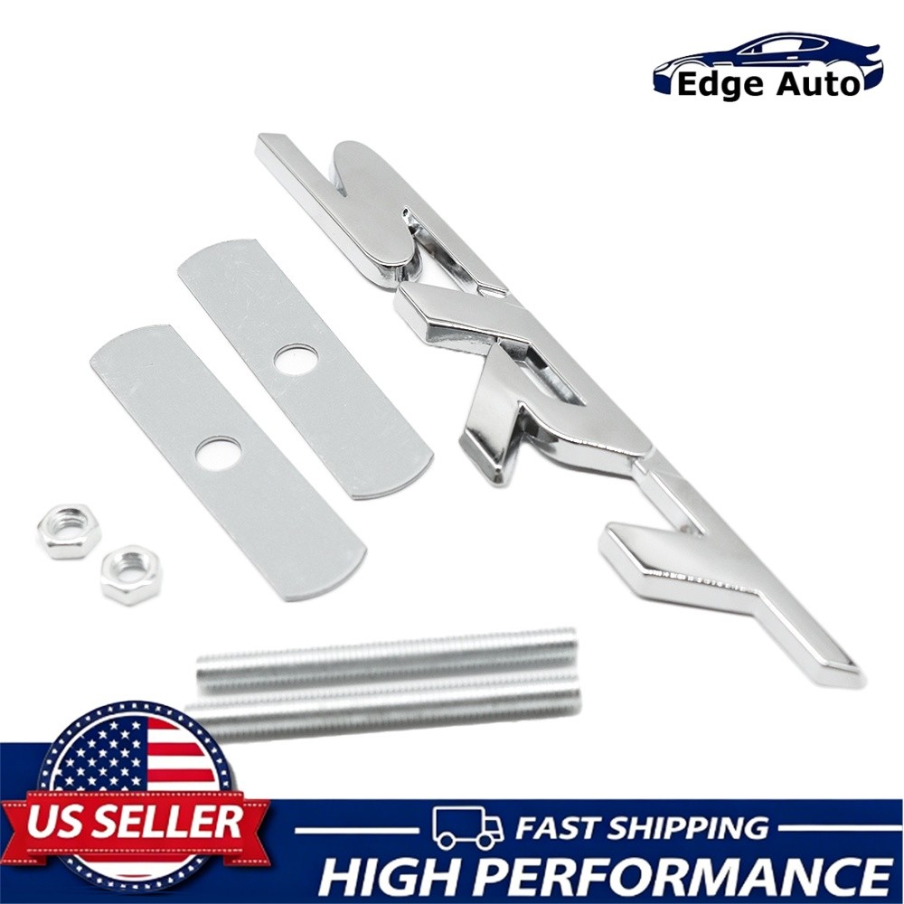 1X Front Grille Emblem Badge For SRT Hellcat Chrome Zinc Alloy With Screw 1X Front Grille Emblem Badge For SRT Hellcat Chrome Zinc Alloy With Screw