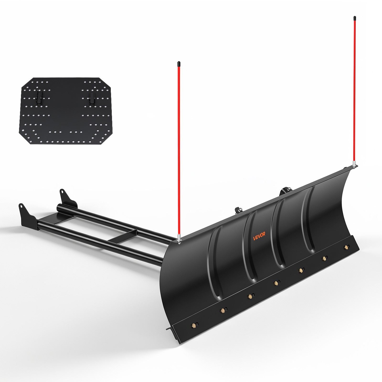VEVOR Snow Plow Kit 48 in Blade Universal ATV UTV Plow Attachment Snow Clearing