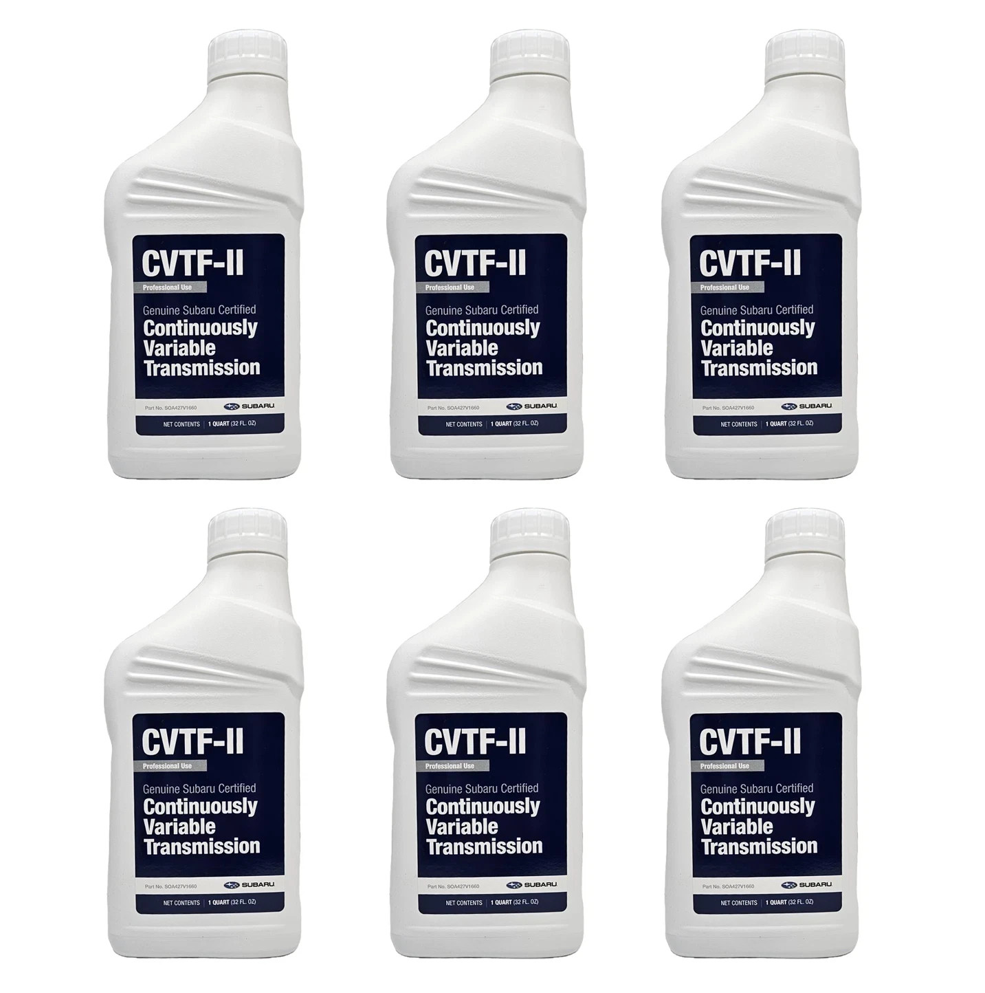 Subaru CVTF-II CVT Transmission Fluid (6 Quarts) - SOA427V1660 Genuine OEM AUTO Subaru CVTF-II CVT Transmission Fluid (6 Quarts) - SOA427V1660 Genuine OEM AUTO