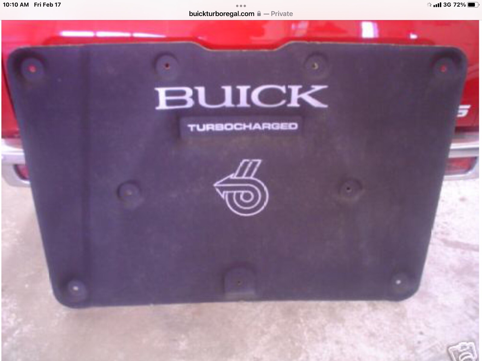 buick grand national hood liner insulation 9 Hole-rare 1987