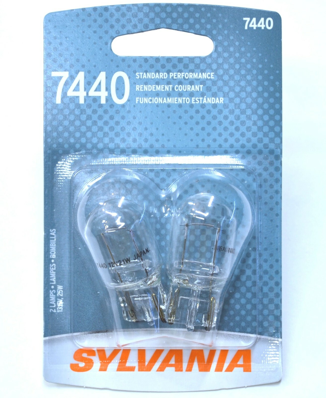 Sylvania Basic 7440 25W Two Bulbs DRL Daytime Light Replacement Stock Lamp OE