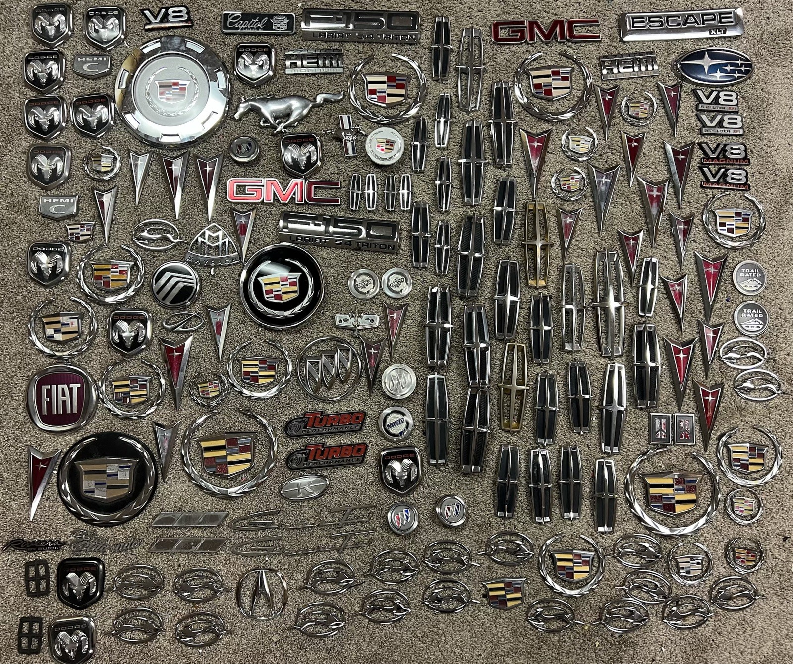 Huge Mixed impala Lincoln Pontiac Cadillac Buick Chrysler Dodge etc emblems Set Huge Mixed impala Lincoln Pontiac Cadillac Buick Chrysler Dodge etc emblems Set