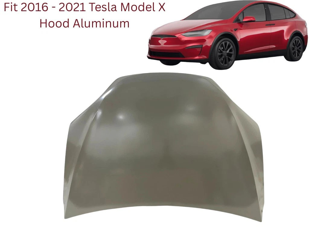 Fit 2016 2017 2018 2019 2020 2021 Tesla Model X Hood Aluminum HOD-22 Fit 2016 2017 2018 2019 2020 2021 Tesla Model X Hood Aluminum HOD-22