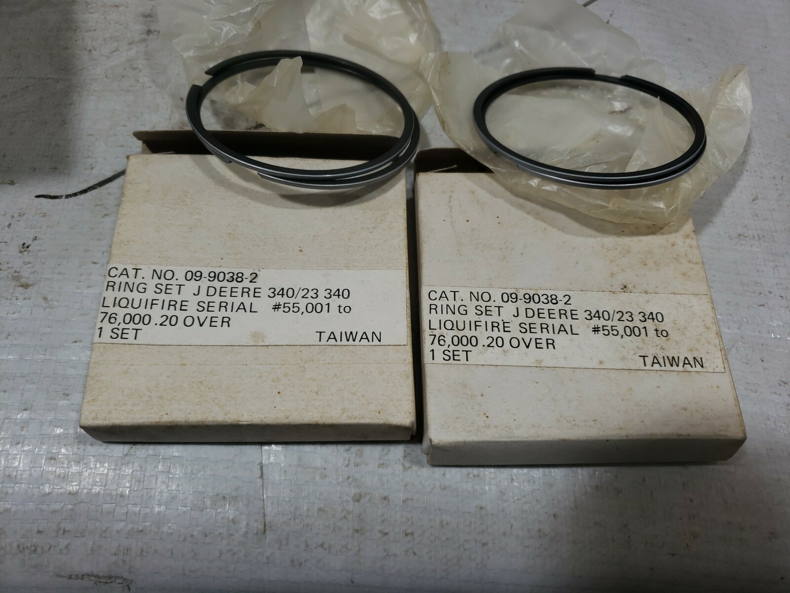 JOHN DEERE LIQUIFIRE 340 .20 PISTON RINGS SERIAL NUMBER 55001-76000 NOS JOHN DEERE LIQUIFIRE 340 .20 PISTON RINGS SERIAL NUMBER 55001-76000 NOS