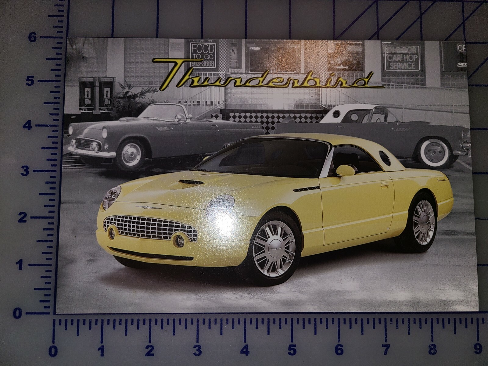 1999 Ford Concept Thunderbird Post Card Original 1999 Ford Concept Thunderbird Post Card Original