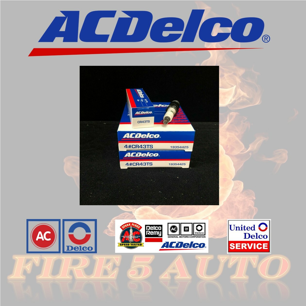 SET OF 8 GENUINE ACDELCO CR43TS SPARK PLUGS 19157996 SET OF 8 GENUINE ACDELCO CR43TS SPARK PLUGS 19157996