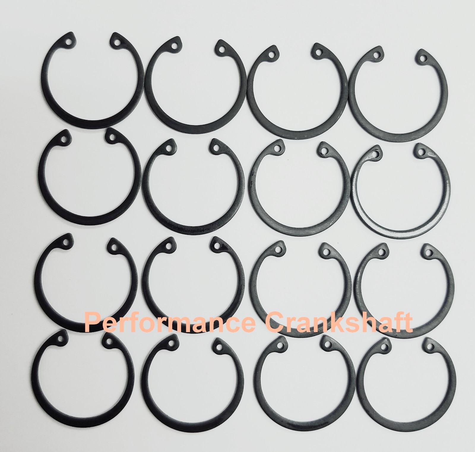 16 NEW piston wrist pin retainers locks Chevy SBC .927 clips ex. TruArc snap USA