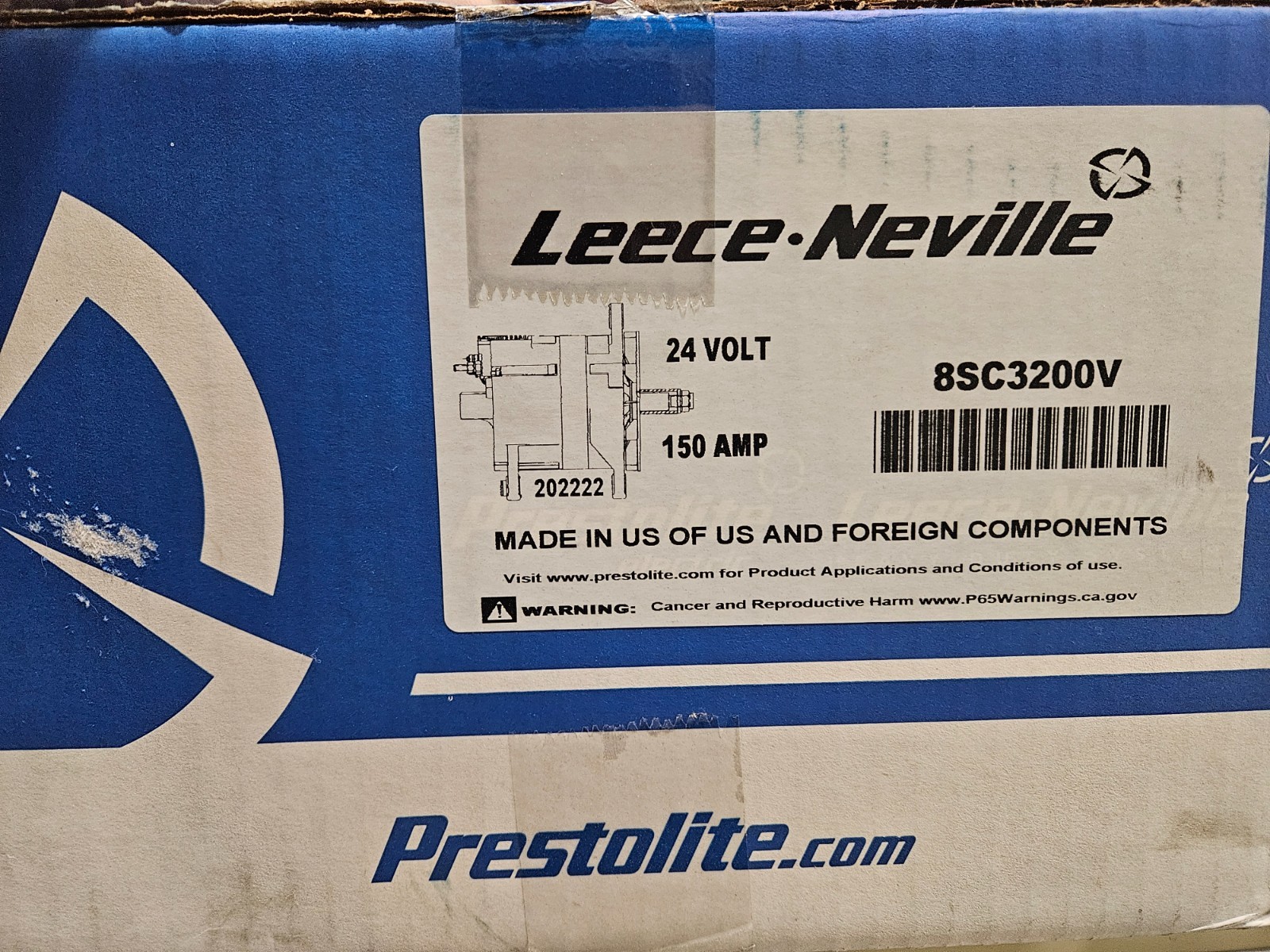 Prestolite (Leece Neville) / Alternator / 8SC3200V / 8RL3145 Prestolite (Leece Neville) / Alternator / 8SC3200V / 8RL3145