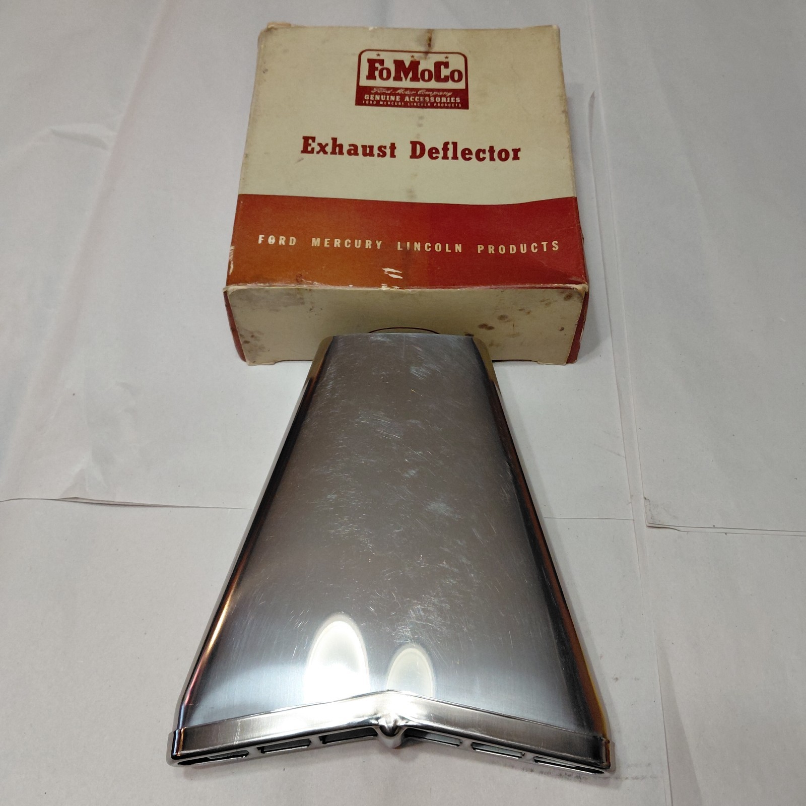 1957 Ford Exhaust Deflector, NOS Factory Accessory Delta Wing, Show Cond, RARE 1957 Ford Exhaust Deflector, NOS Factory Accessory Delta Wing, Show Cond, RARE