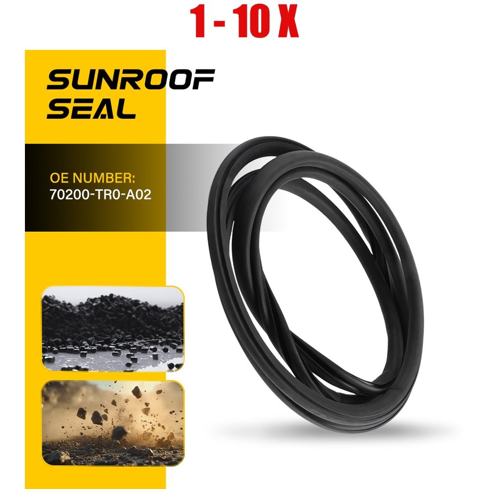 1-10PCS Sunroof Glass Weatherstrip Seal Trim Fit 12-15 Honda Civic 70200-TR0-A02