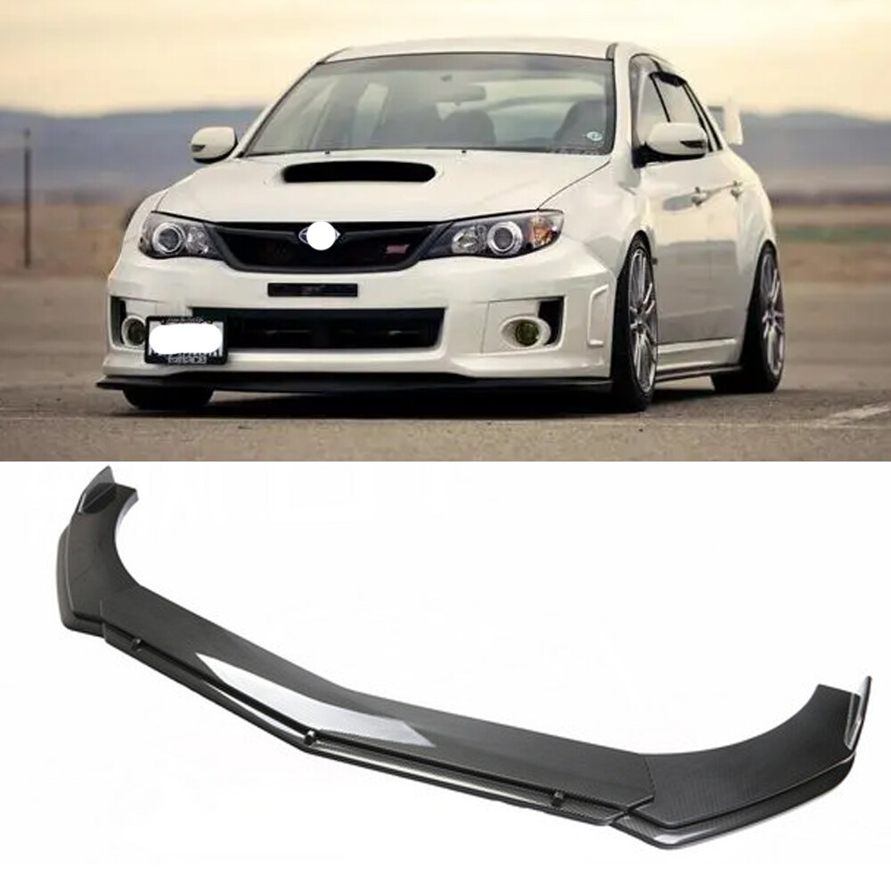 For Subaru Impreza WRX STI Front Bumper Lip Spoiler Splitter Carbon Fiber Style