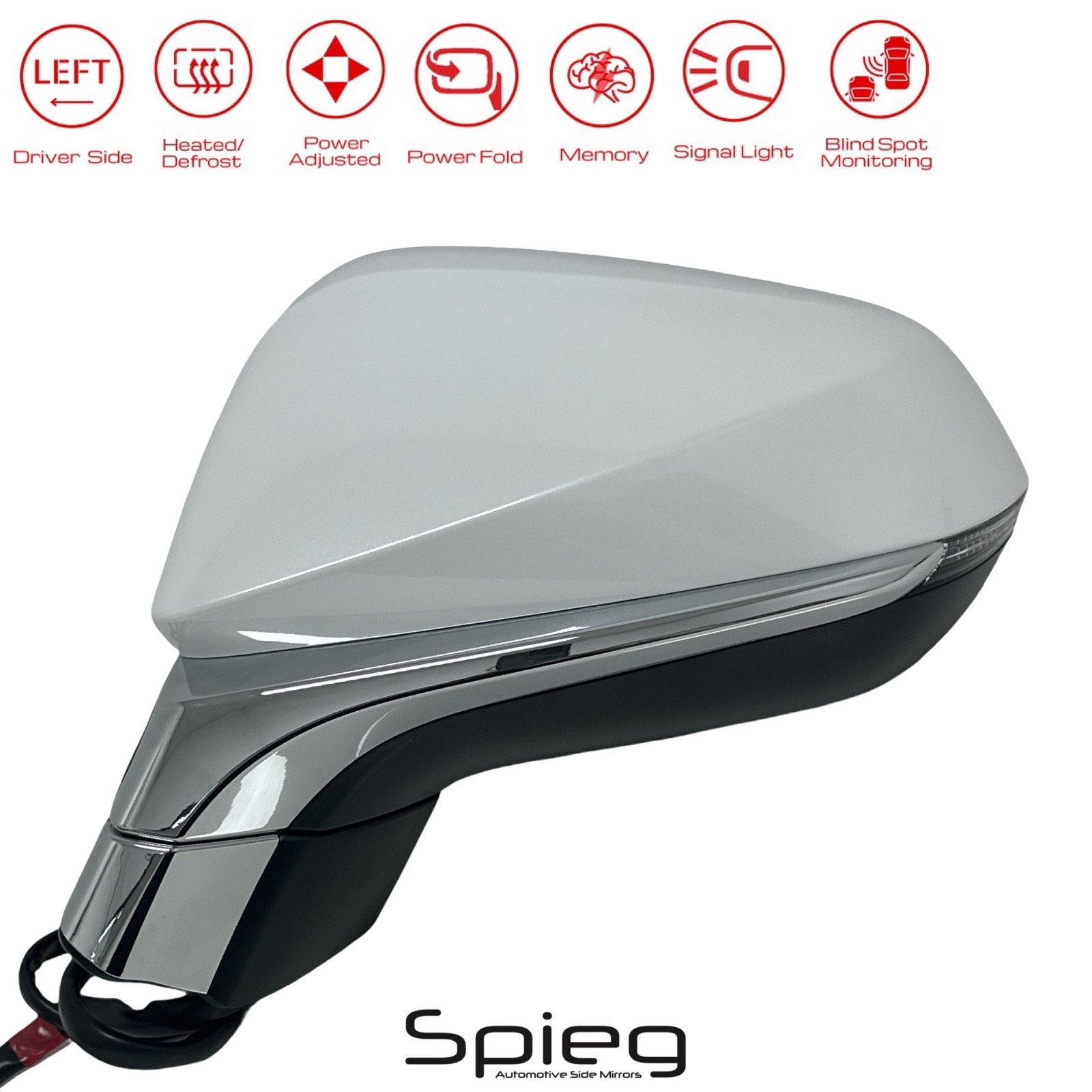 Driver Side Mirror for 2016-2022 Lexus RX350 RX450h BSM Memory Power Fold 15pin