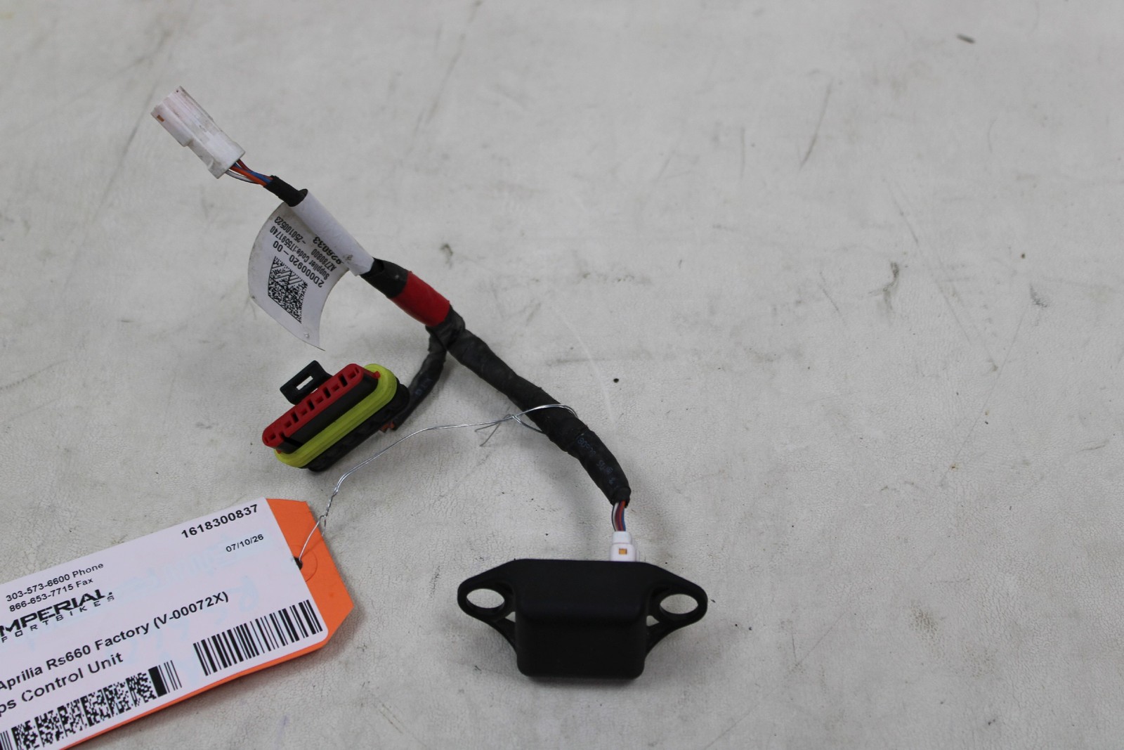 Aprilia RS660 RS 660 Factory 25+ TPMS GPS Wiring Harness & Module 2D000829