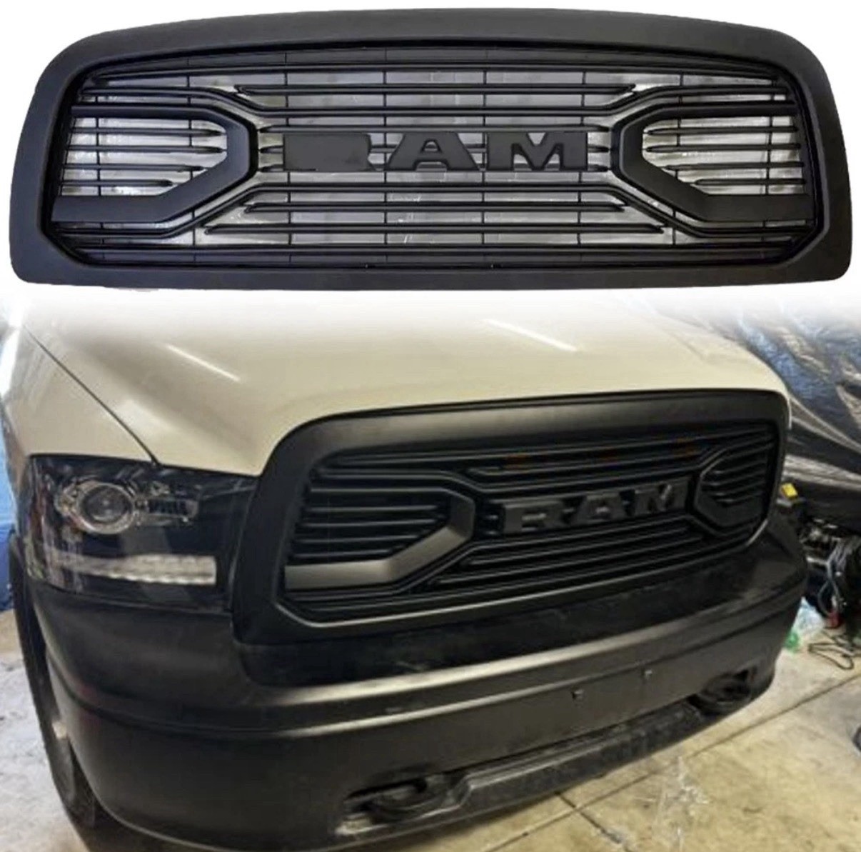 Front Grille For 2009 2010 2011 2012 Dodge Ram 1500 Grill W/Letters Matte Black Front Grille For 2009 2010 2011 2012 Dodge Ram 1500 Grill W/Letters Matte Black