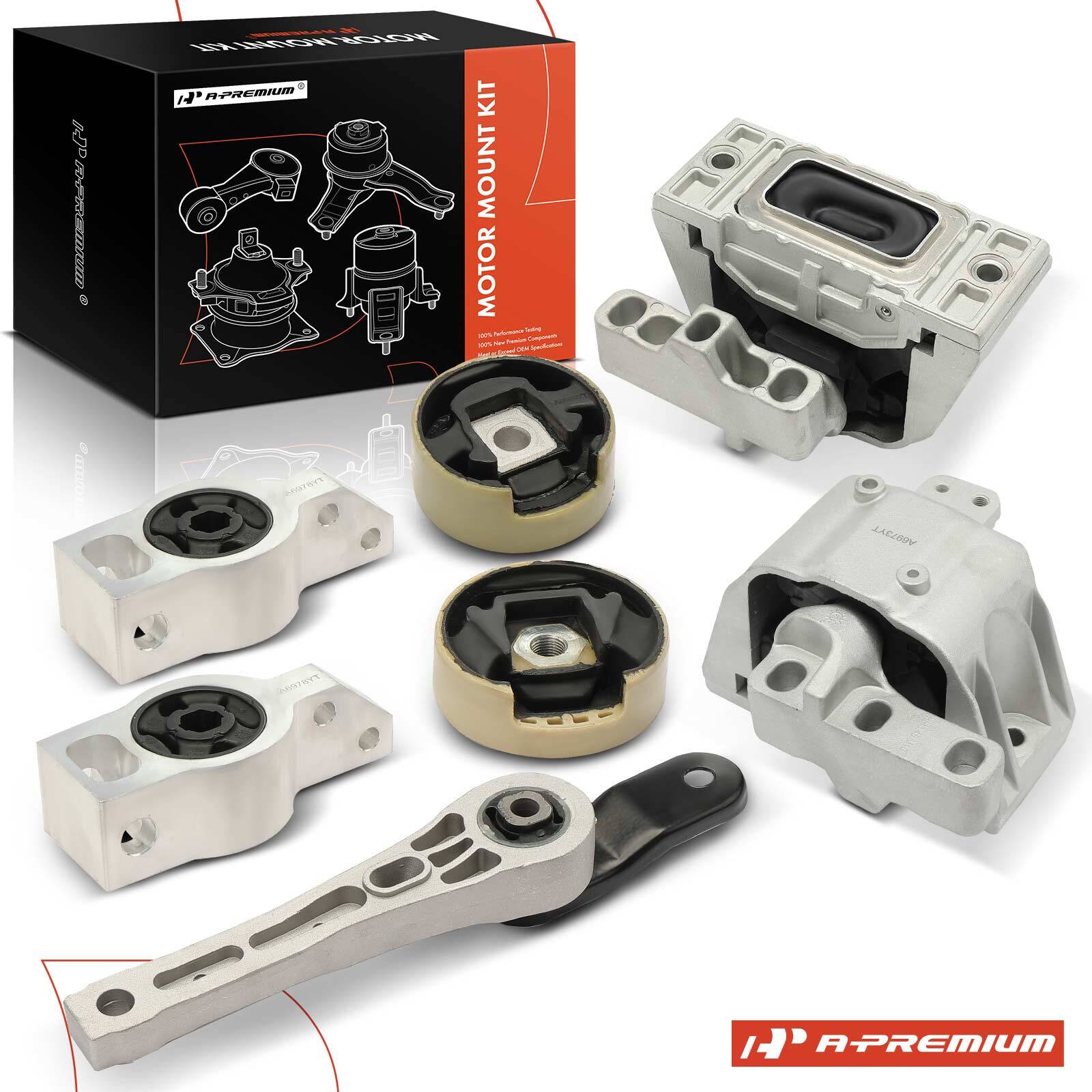 A-Premium 7x Auto Engine Motor & Transmission Mount for Audi TT 2008-2009 TTS