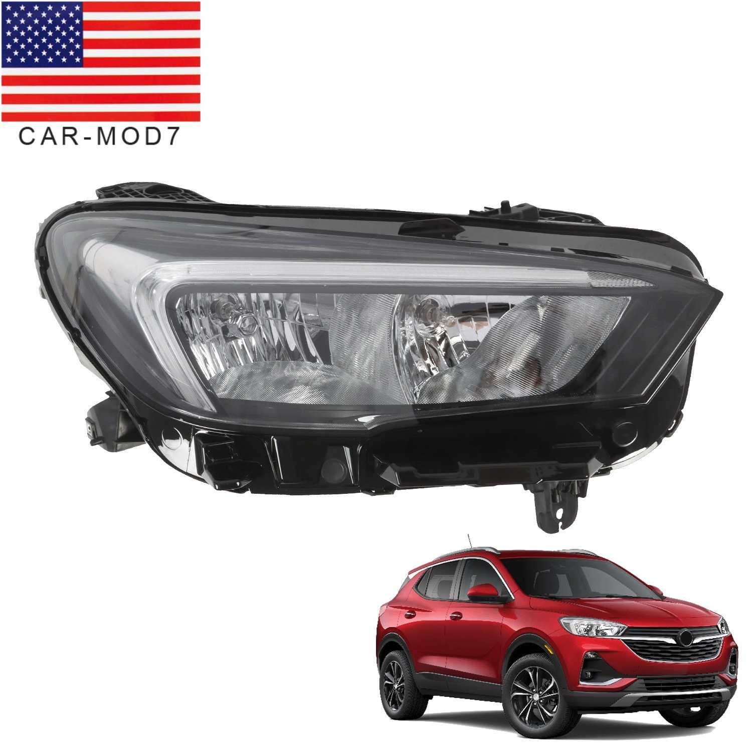 [Halogen] For Buick Encore GX 2020-2023 Passenger Side Headlight w/ LED DRL RH