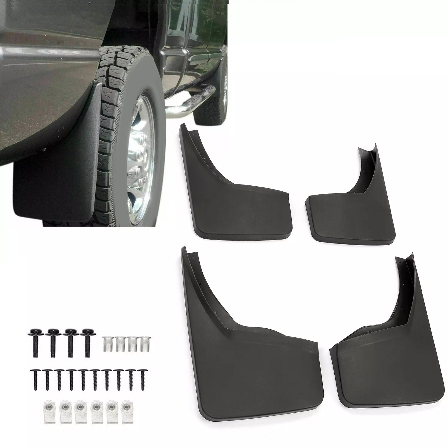 For Sierra 1500 2500 3500 HD Mud Flaps 14-18 GMC Mud Guards Splash Front & Rear