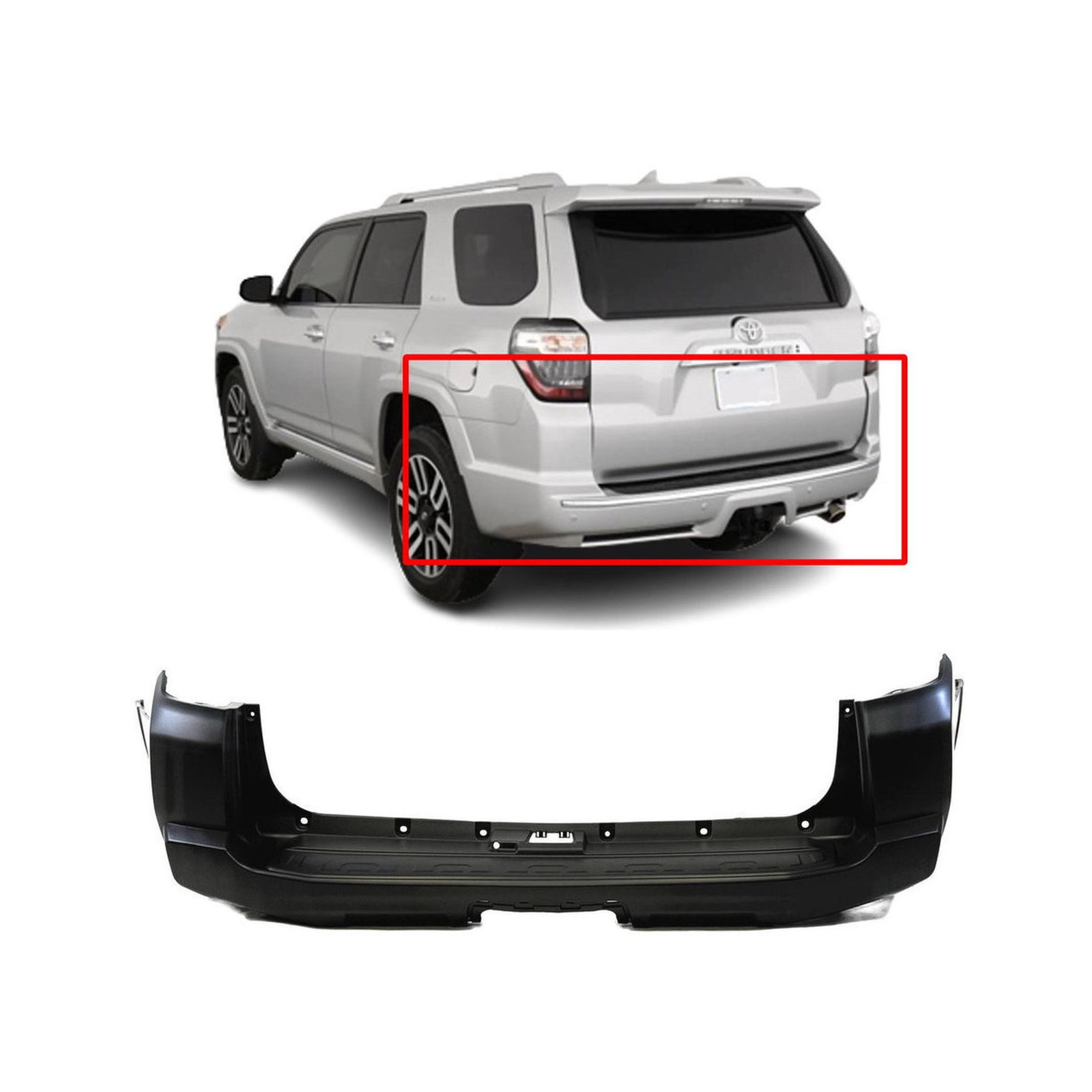 2014-2022 Toyota 4Runner Primed Rear Bumper Cover TO1100312 5215935922
