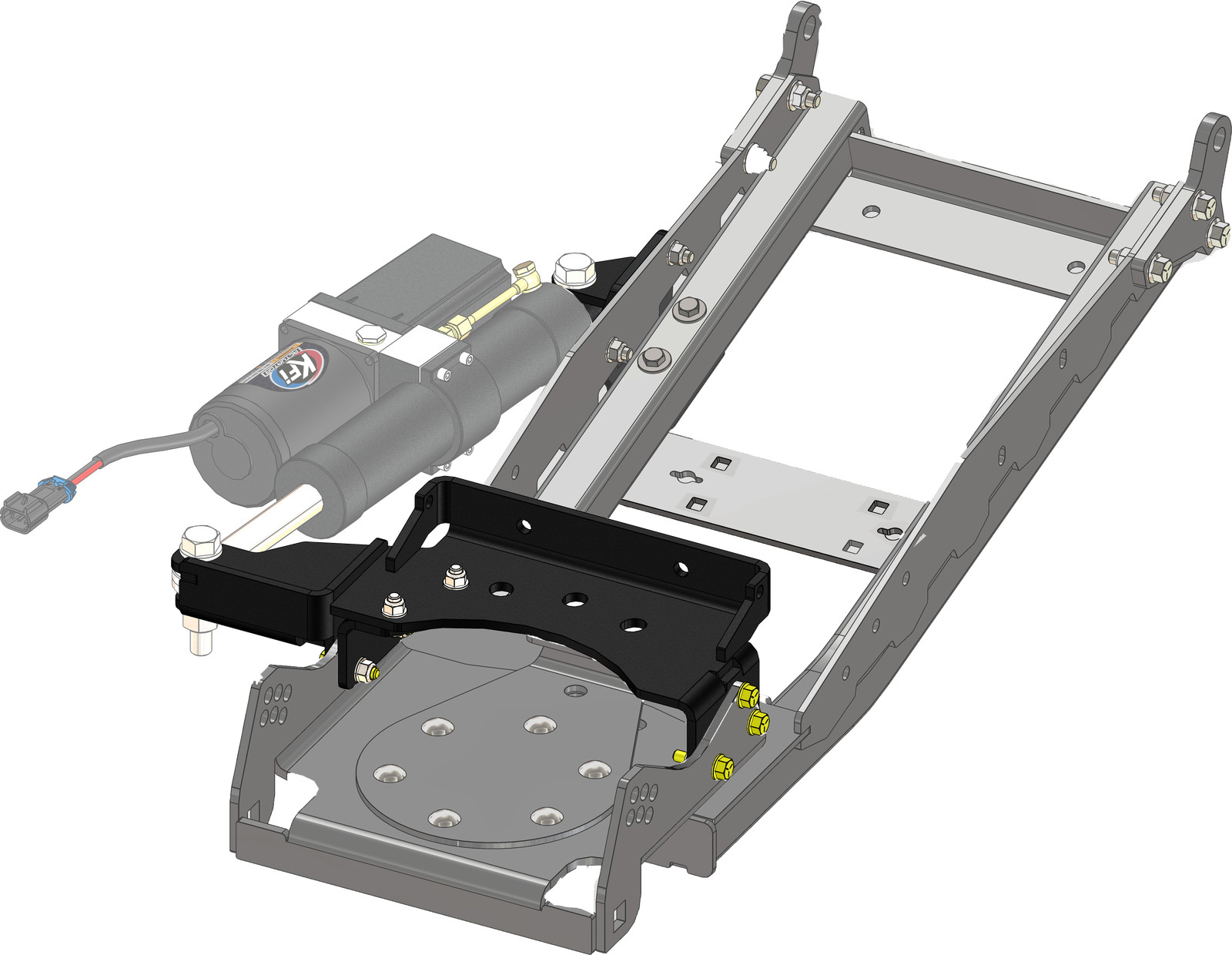 KFI Products 106305 Pro 2.0 Actuator Bracket Kit Standard UTV Plow Angle