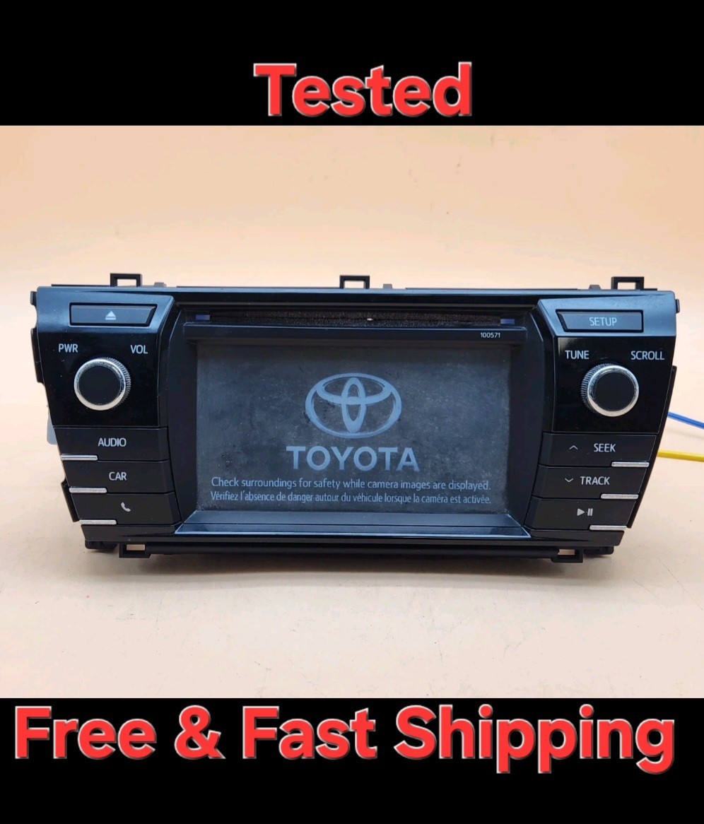 2014-2018 Toyota Corolla Radio CD player Touch Screen W/O Navigation OEM.