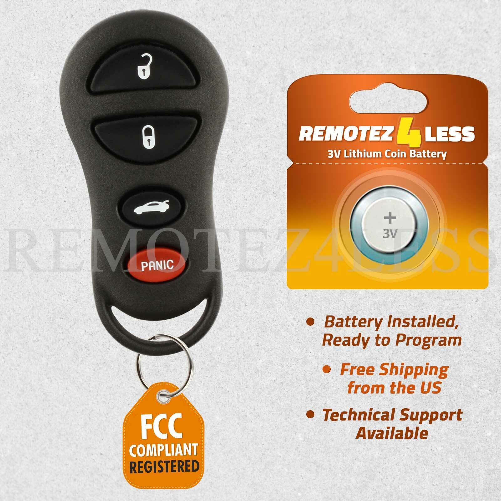 Replacement for Chrysler Dodge Jeep Keyless Entry Remote Car Key Fob 4b 17t