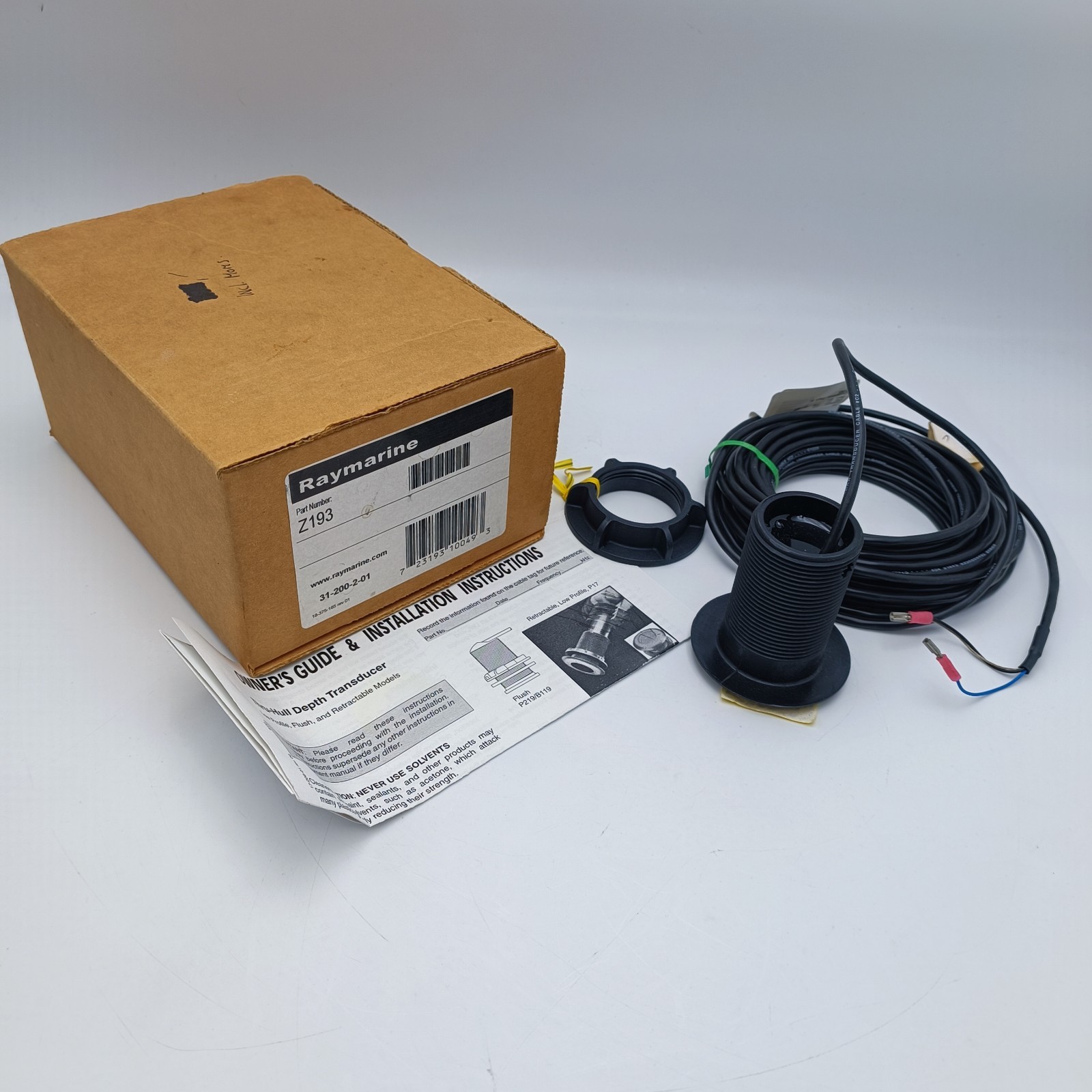 Raymarine Airmar Z193 ST50 ST60 ST60+ P5 200kHz-BB Depth Transducer 31-200-2-01 Raymarine Airmar Z193 ST50 ST60 ST60+ P5 200kHz-BB Depth Transducer 31-200-2-01