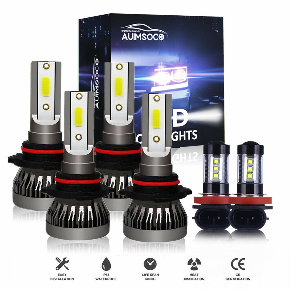 For Honda Odyssey 2005 2006 2007-2010 LED Headlight Bulb + Fog Light Combo Kit