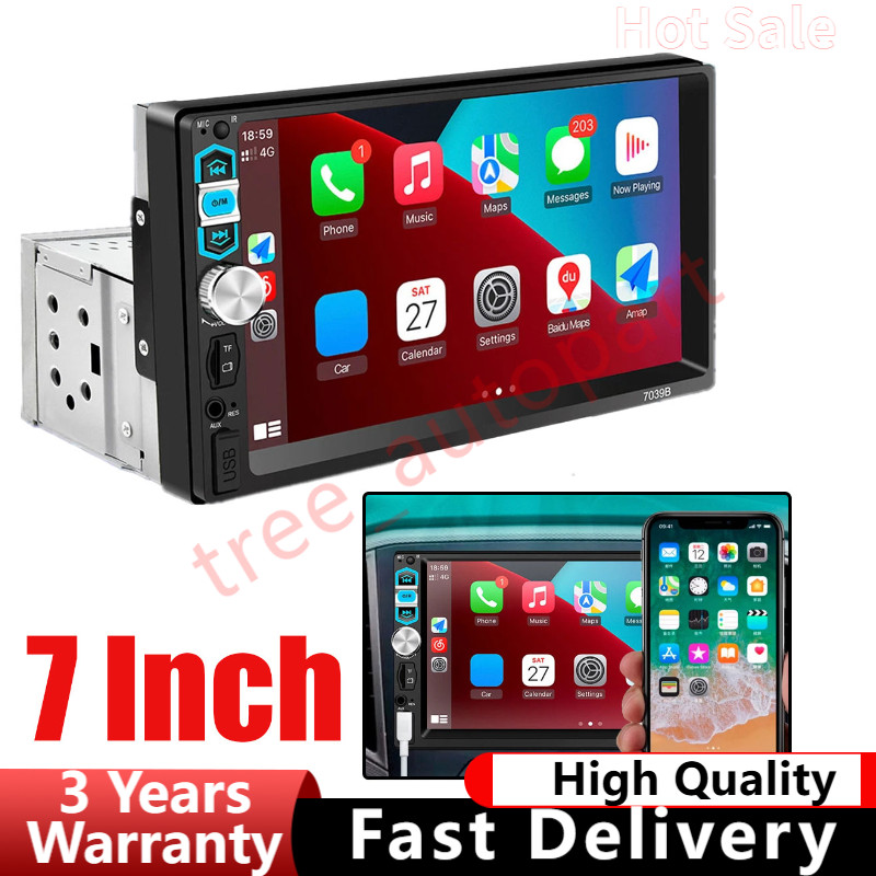 Touch Screen Car Stereo Radio Bluetooth for Apple Carplay Android Auto FM Player