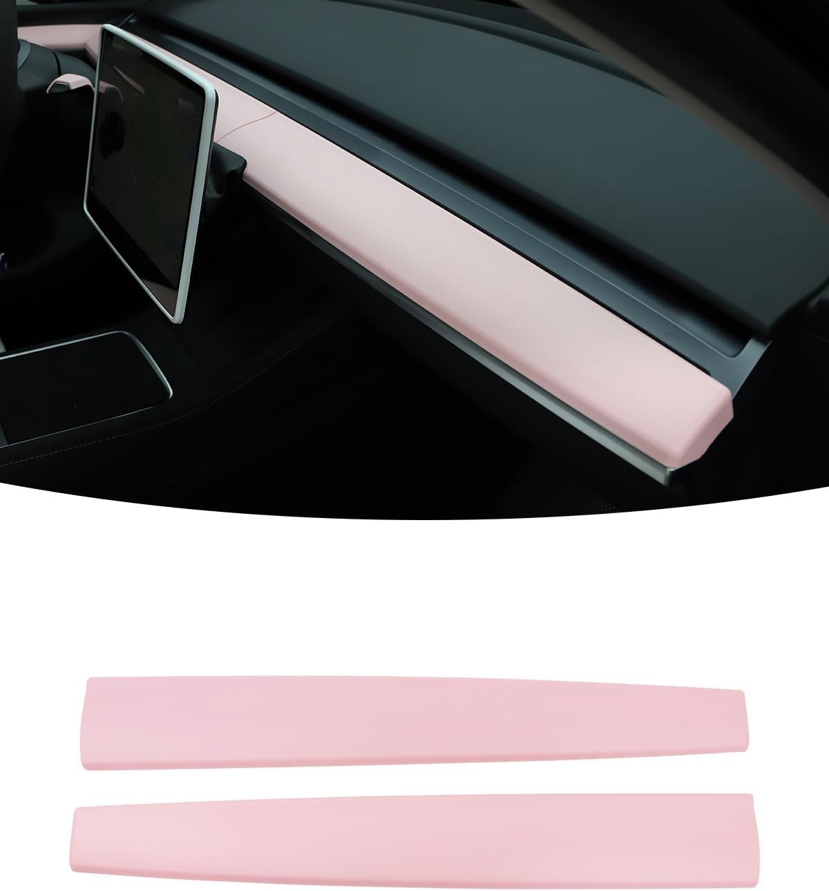 Dashboard Cover Wrap,Inter Dashboard Cover Compatible with Tesla Model 3 pink Dashboard Cover Wrap,Inter Dashboard Cover Compatible with Tesla Model 3 pink