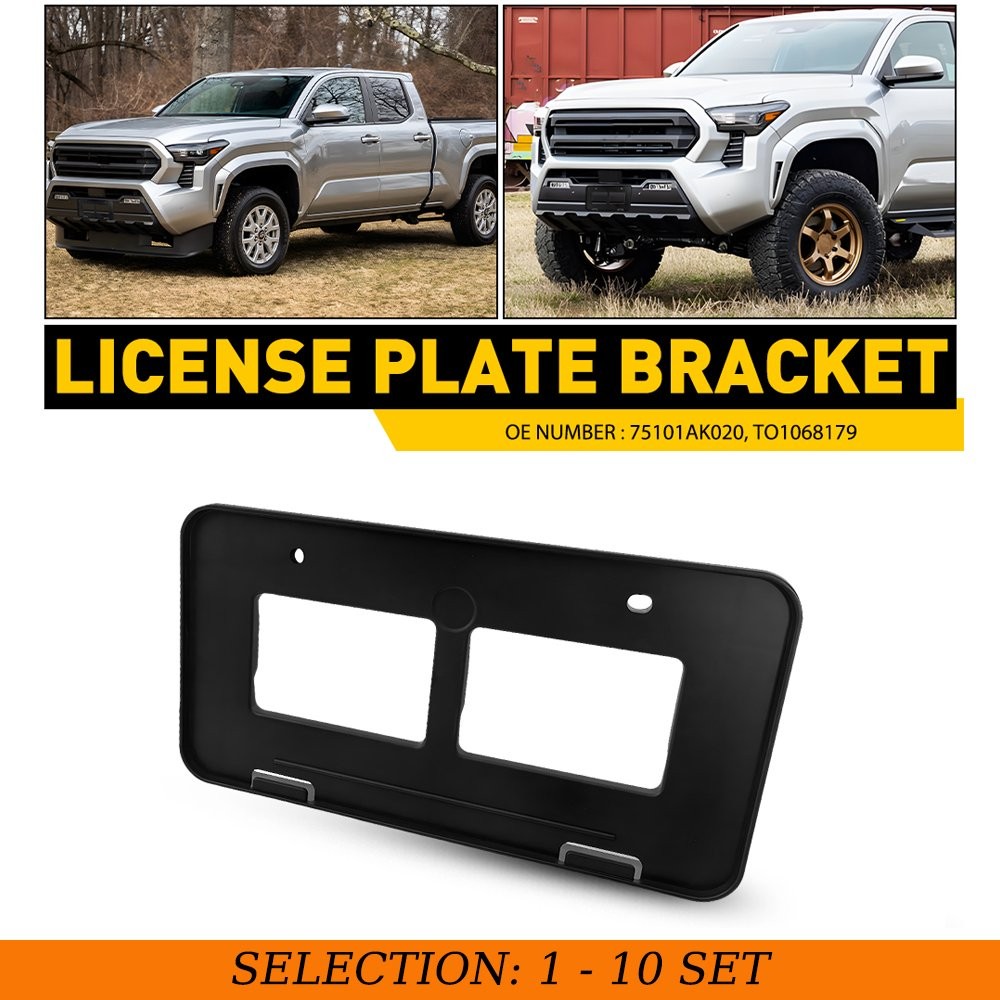 1-10 For 24-25 Toyota Tacoma Limited Front License Plate Relocate Bracket Holder