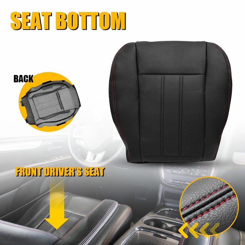 For 08-20 2009 2010 2011 2012 Dodge Grand Caravan Driver Bottom Cloth Seat Cover
