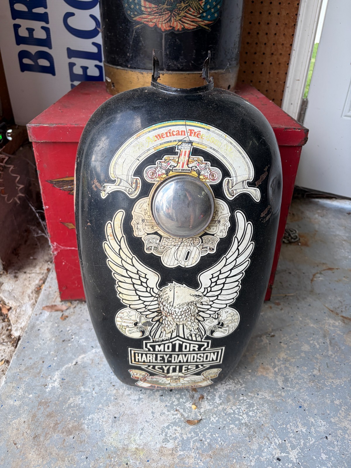 ORIGINAL PAINT 1976 Harley Davidson Shovelhead Superglide Bicentennial Gas Tank