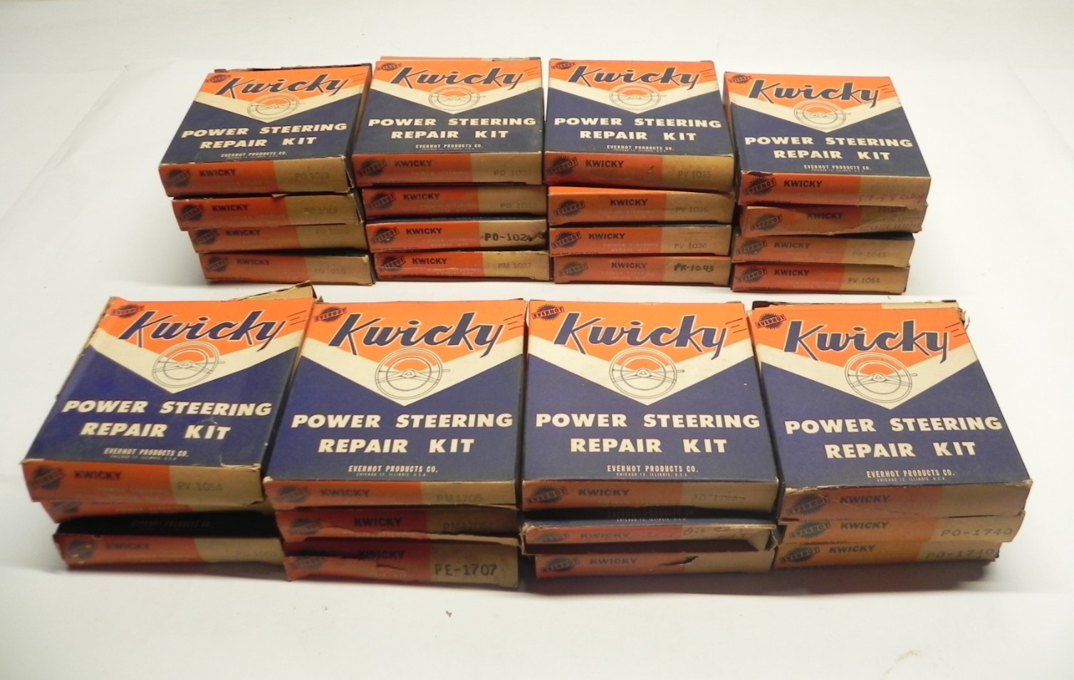 VINTAGE 1950\'s 1960s GM MOPAT SAGINAW LOT OF 28 KWICKY STEERING REPAIR KITS NORS VINTAGE 1950\'s 1960s GM MOPAT SAGINAW LOT OF 28 KWICKY STEERING REPAIR KITS NORS