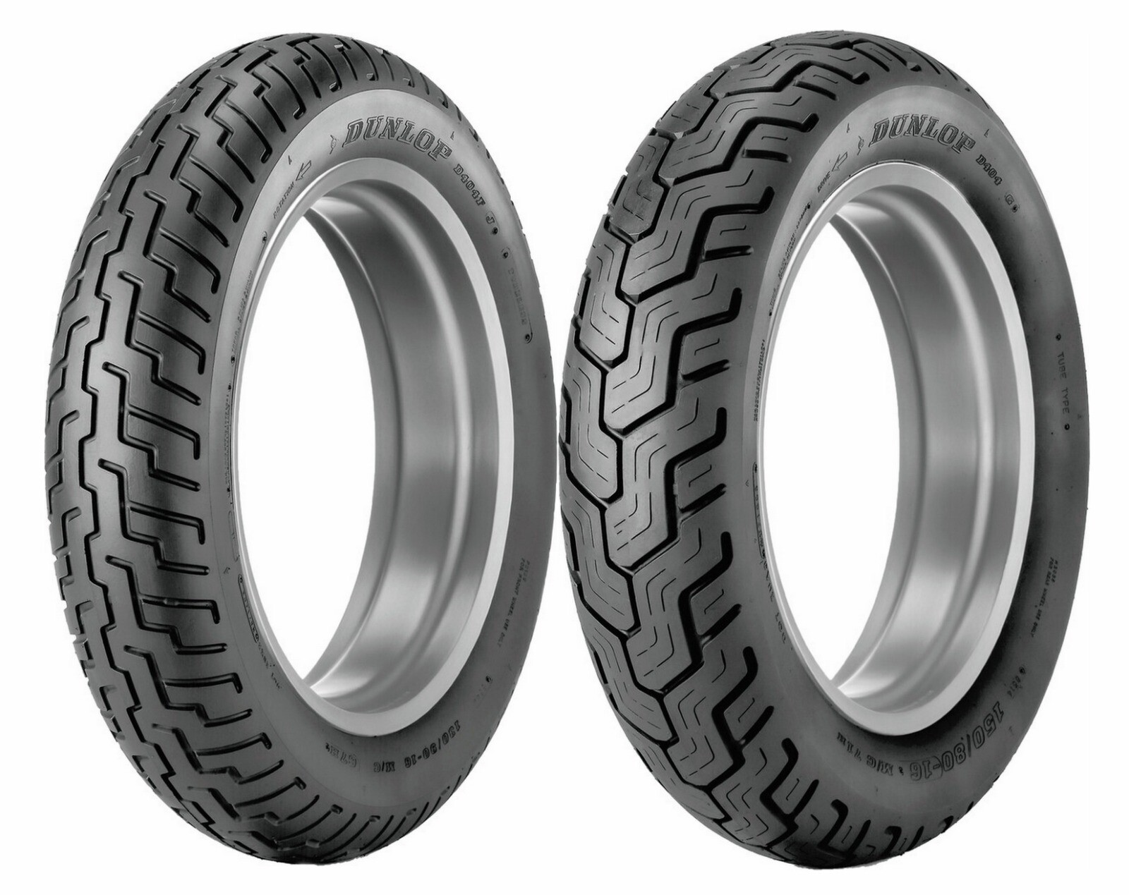 New Dunlop 110/90-18 & 170/80-15 D404 Tire Set For 99-07 Yamaha V-Star Custom New Dunlop 110/90-18 & 170/80-15 D404 Tire Set For 99-07 Yamaha V-Star Custom