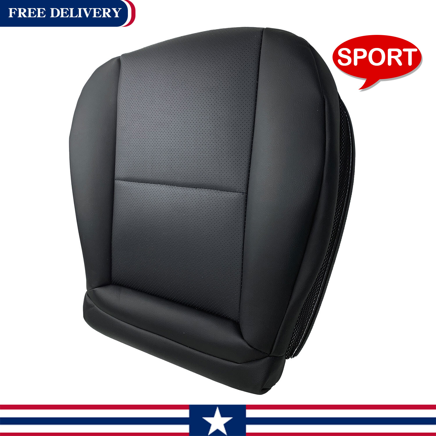 Fits 2008-2015 Mercedes Benz GLK350 Front Driver Leather Bottom Seat Cover Black