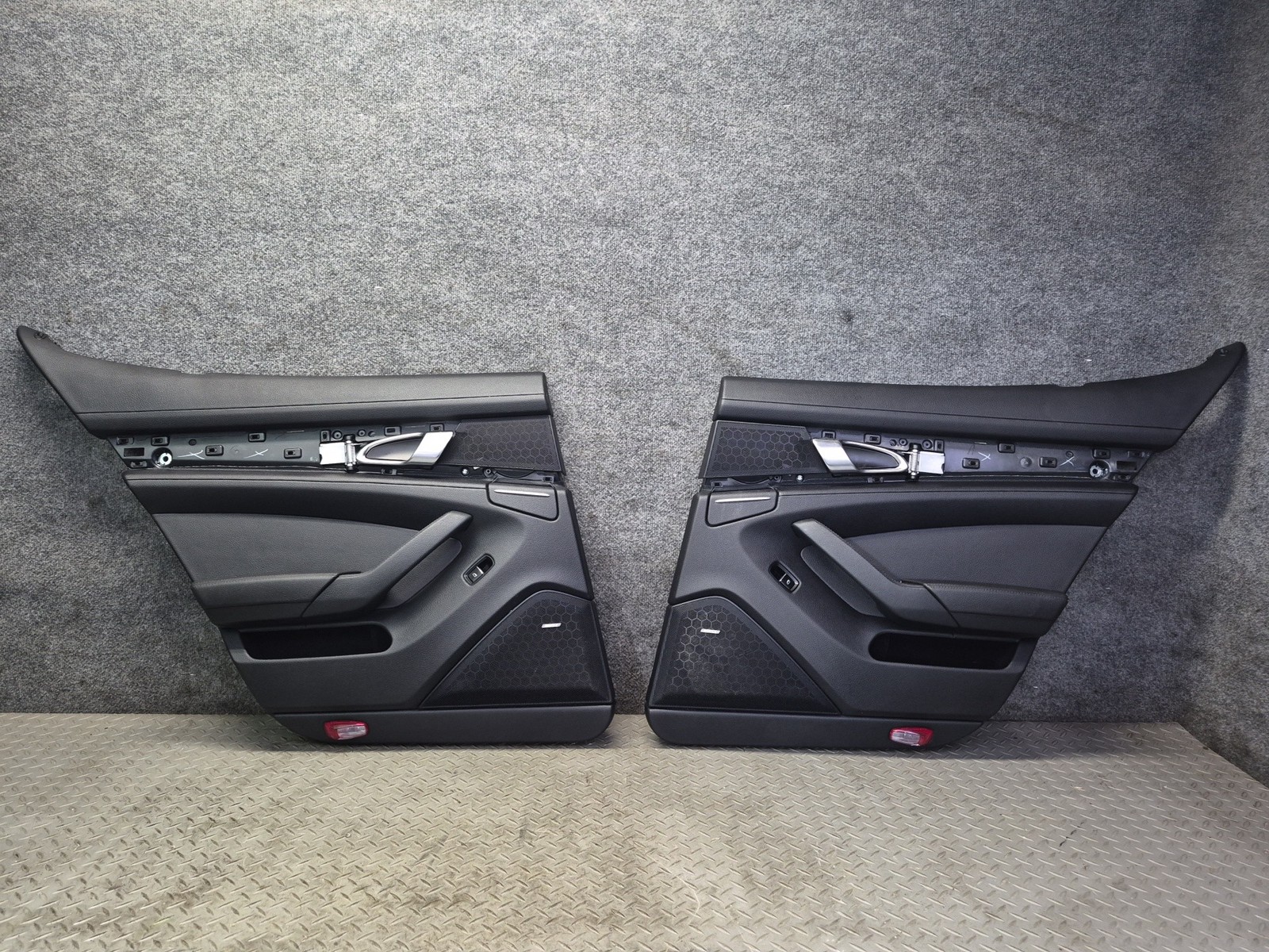 2010-2016 PORSCHE PANAMERA 970 REAR LEFT & RIGHT DOOR INTERIOR TRIM PANEL SET