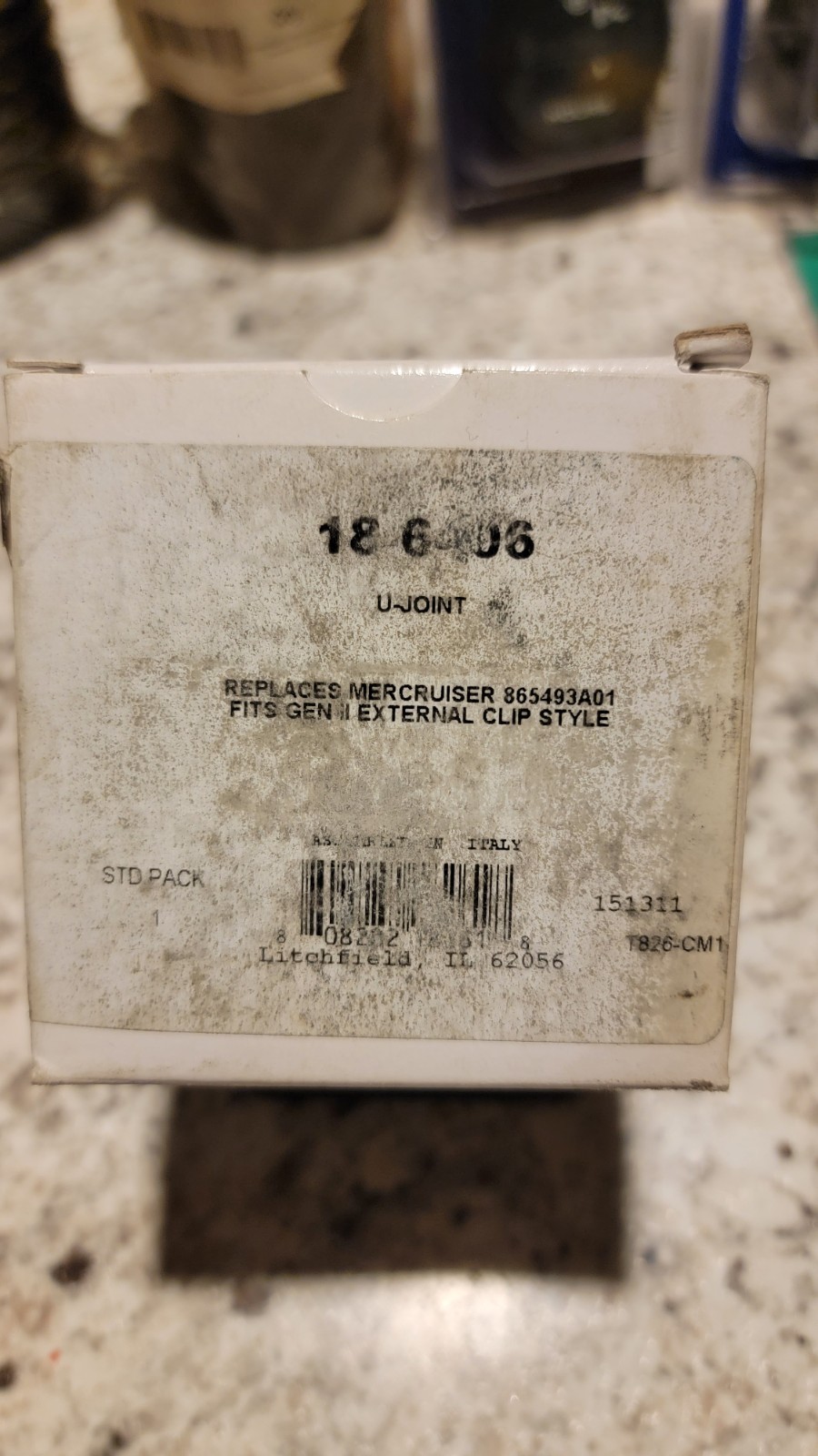 U-joint Cross And Bearings Mercruiser 865493A01 Sierra 18-6406 Alpha Bravo U-joint Cross And Bearings Mercruiser 865493A01 Sierra 18-6406 Alpha Bravo