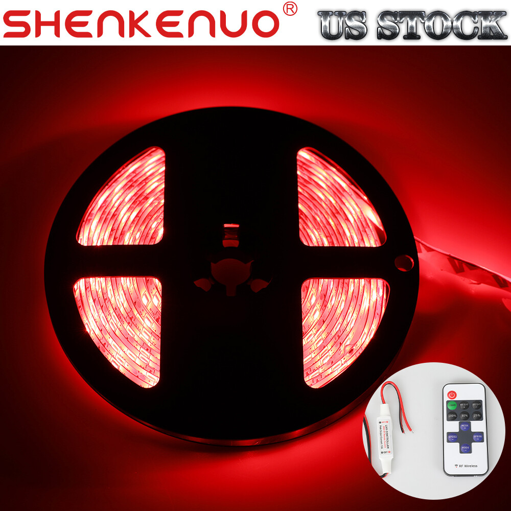 16FT 5M red   300Leds Flexible SMD 2835 Led Strip Light Lamp 12V