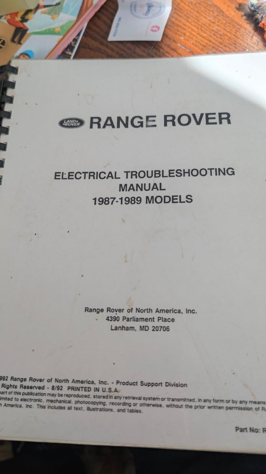 Range Rover Electrical Trouble Shooting guide 1987-1989 Range Rover Electrical Trouble Shooting guide 1987-1989