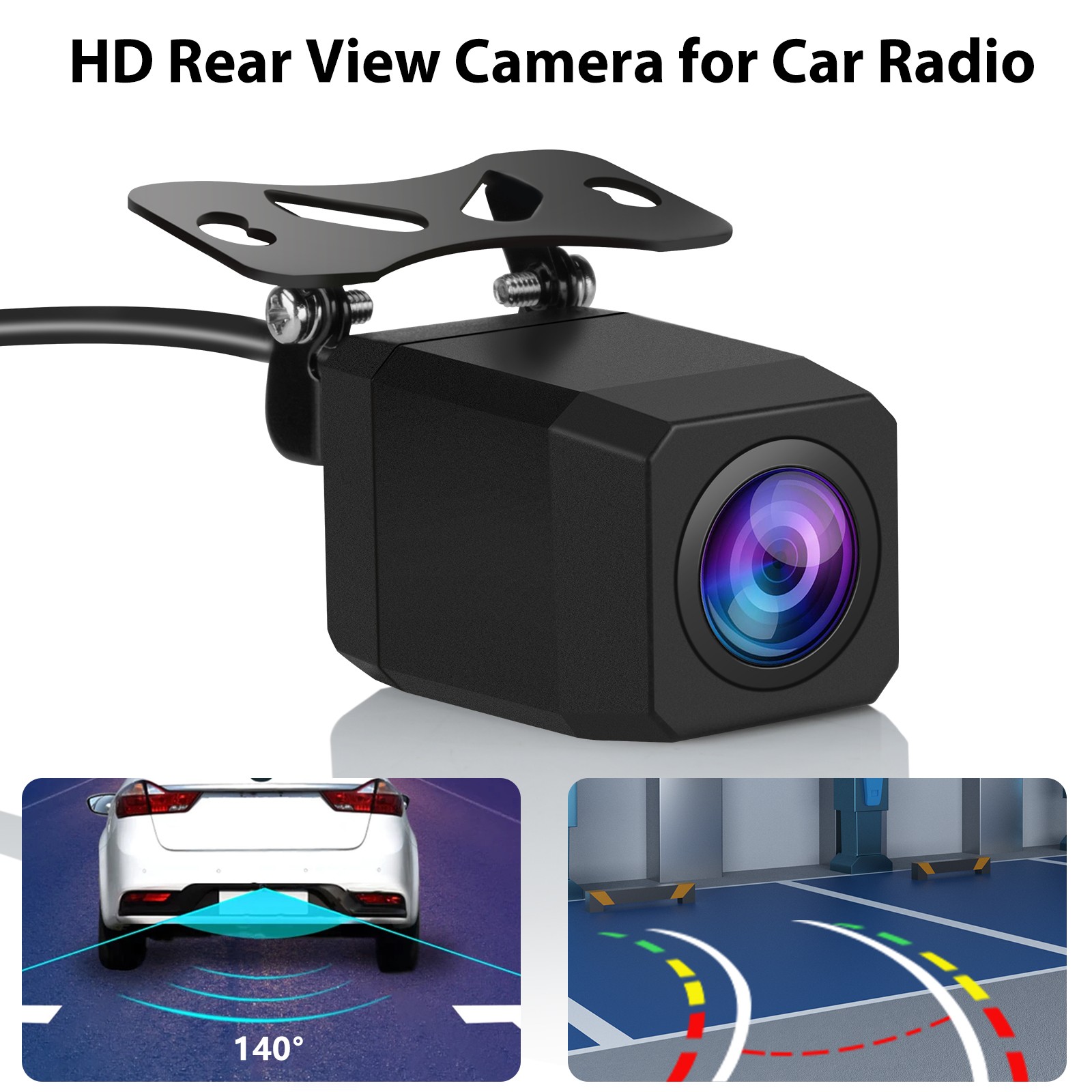 Junsun 140° Auto Backup Parking Reversing Camera Waterproof for Radio Junsun 140° Auto Backup Parking Reversing Camera Waterproof for Radio