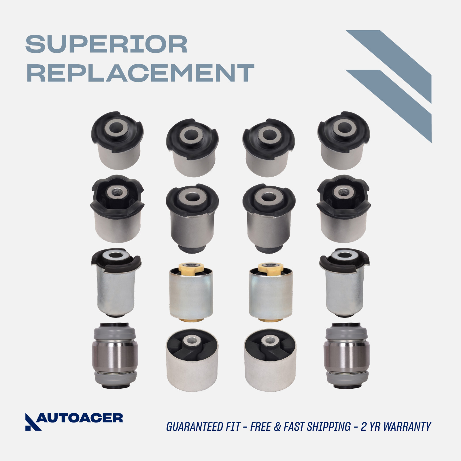 AUTOACER - 16pc Front & Rear Control Arm Bushing Kit For Range Rover Sport 05-13