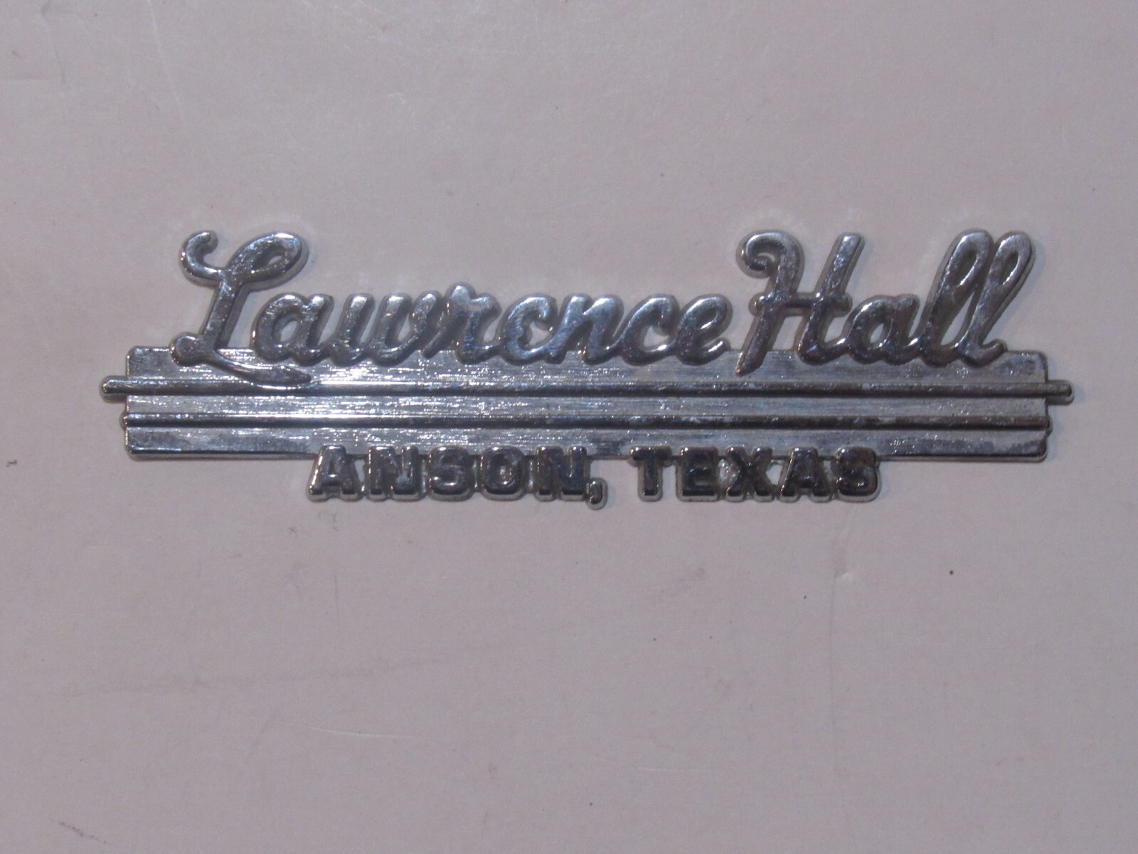 Vintage Lawrence Hall Chevrolet Anson Texas Metal Dealer Badge Emblem Trunk Tag Vintage Lawrence Hall Chevrolet Anson Texas Metal Dealer Badge Emblem Trunk Tag