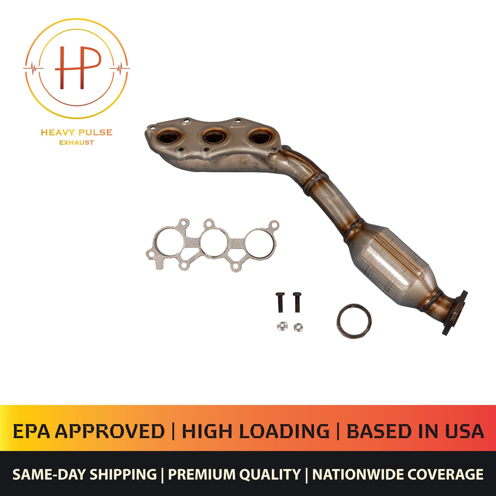 Front Right Catalytic Converter with Integrated Exhaust Manifold for 2007-2010 L
