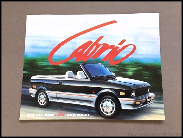 1990 Yugo Cabrio Vintage 1-page Car Sales Brochure Leaflet Card 1990 Yugo Cabrio Vintage 1-page Car Sales Brochure Leaflet Card
