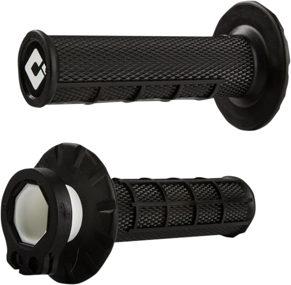 ODI V2 Lock-On Half Waffle Grips Black Pair w/Throttle Tube ODI V2 Lock-On Half Waffle Grips Black Pair w/Throttle Tube
