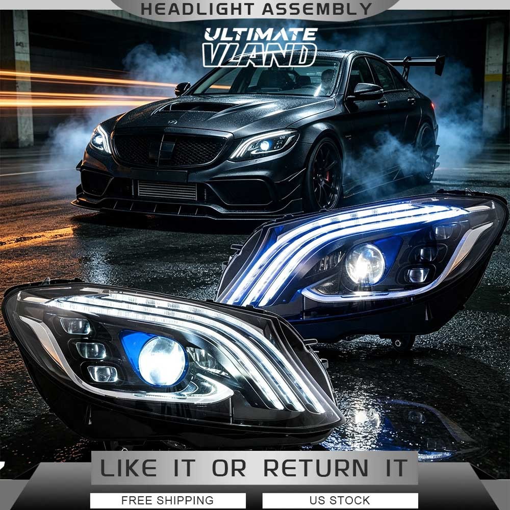 W/Sequential DRL Headlights For 2015-2018 Mercedes Benz C-Class W205 LED Lamps W/Sequential DRL Headlights For 2015-2018 Mercedes Benz C-Class W205 LED Lamps