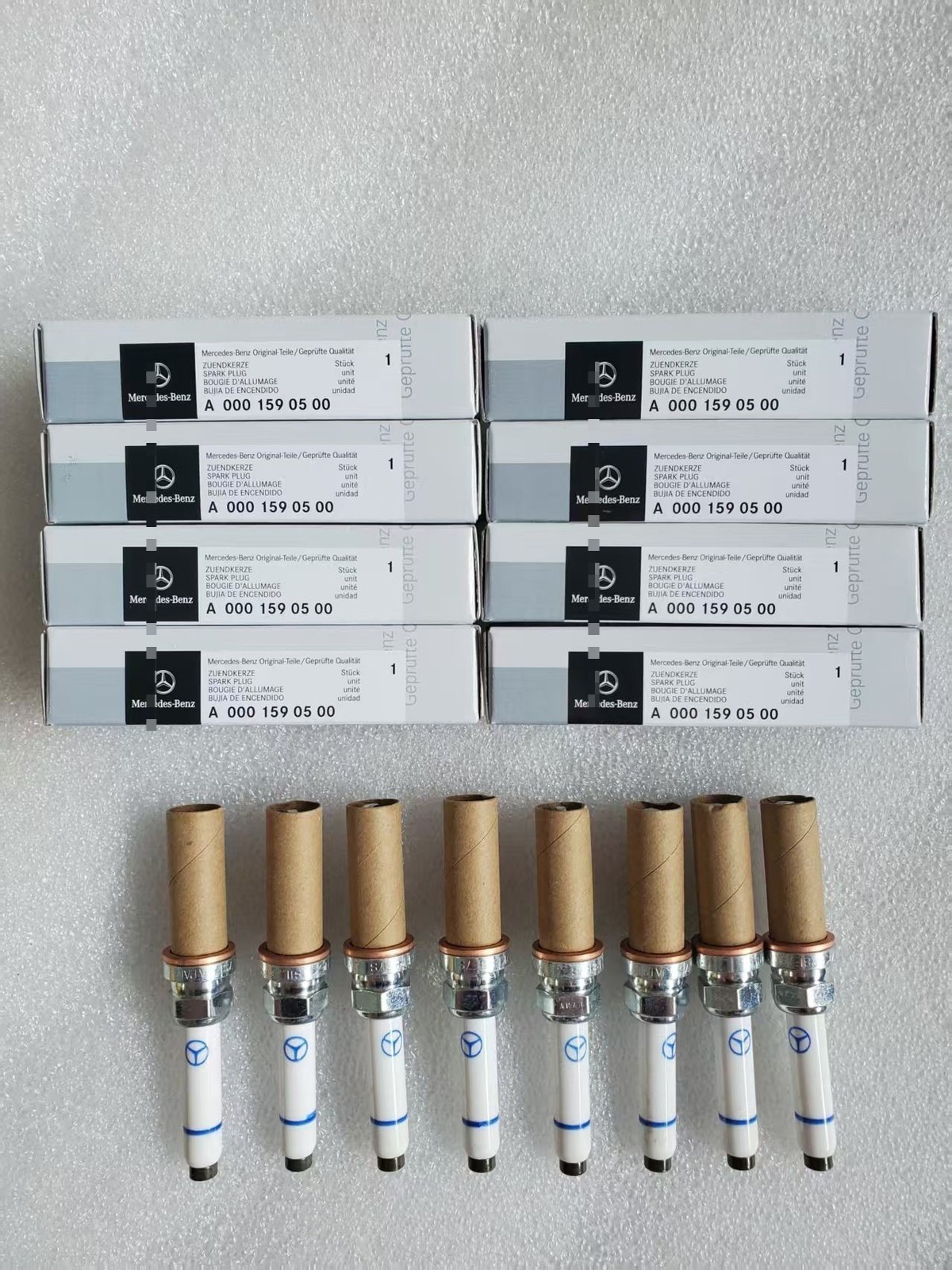 8Pcs Spark Plug A0001590500 Fit Mercedes M176 M177 M260 M264 AMG SILZKFR8F7S