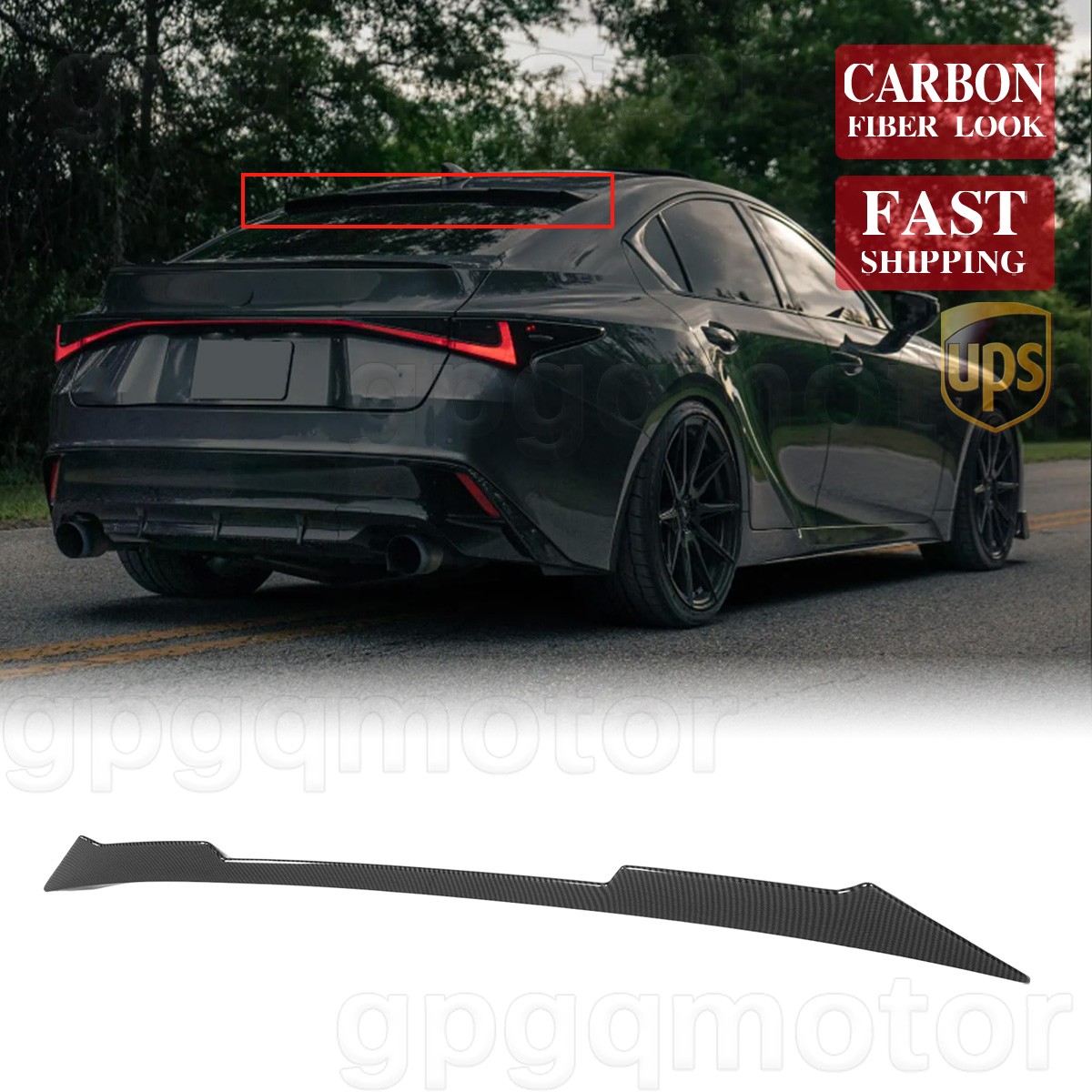For Lexus IS300 IS350 IS500 2021-25 Carbon Fiber Rear Window Roof Visor Spoiler For Lexus IS300 IS350 IS500 2021-25 Carbon Fiber Rear Window Roof Visor Spoiler