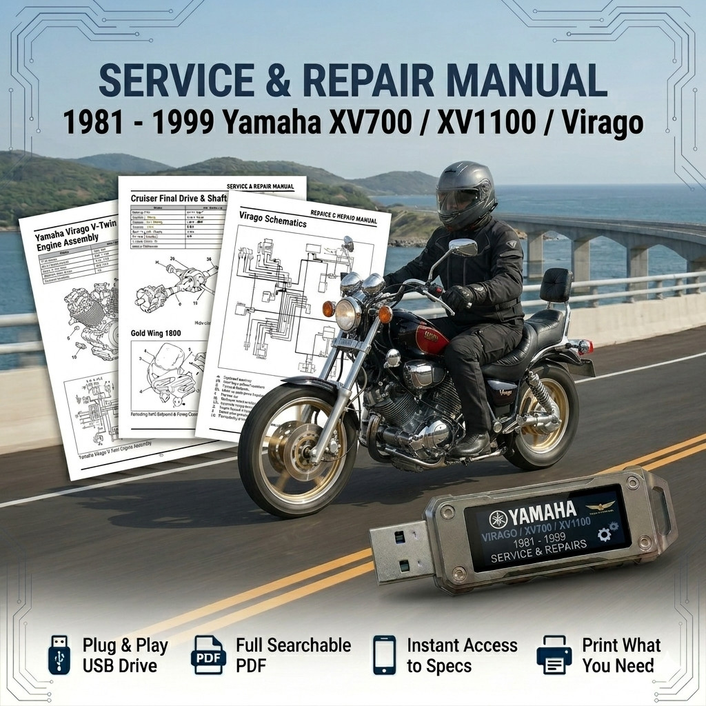 YAMAHA XV700 XV750 XV920 XV1000 XV1100 1981 - 1994 SERVICE REPAIR SHOP MANUAL YAMAHA XV700 XV750 XV920 XV1000 XV1100 1981 - 1994 SERVICE REPAIR SHOP MANUAL