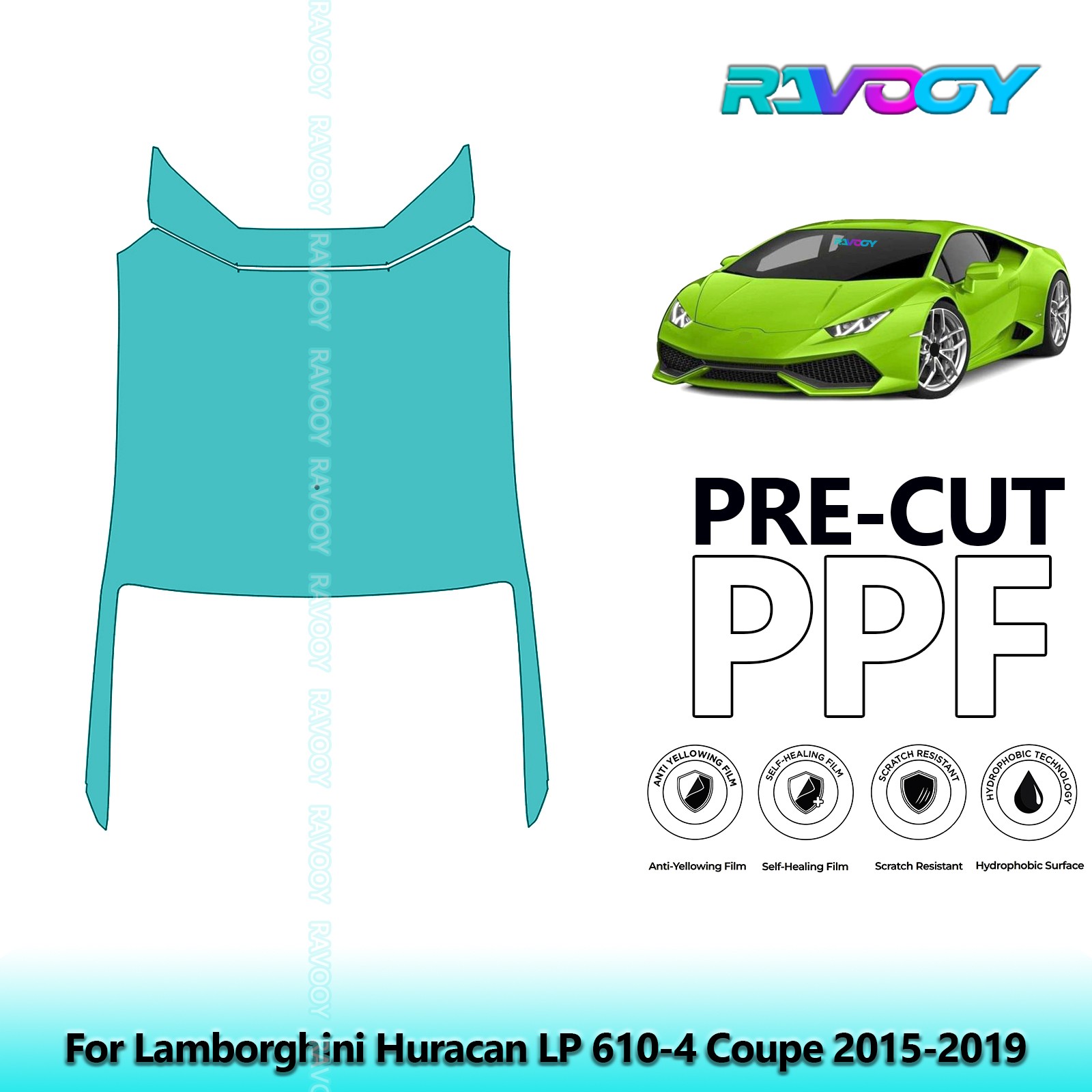 PreCut Paint Protection PPF Kit For Lamborghini Huracan LP 610-4 Coupe 2015-2019